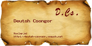 Deutsh Csongor névjegykártya