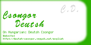 csongor deutsh business card